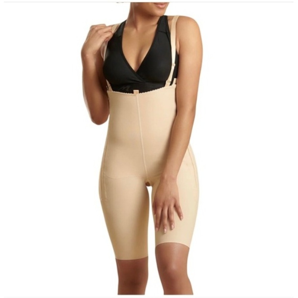 Marena Recovery Compression Bodysuit Beige Post Surgical Shapewear Large Tactel
